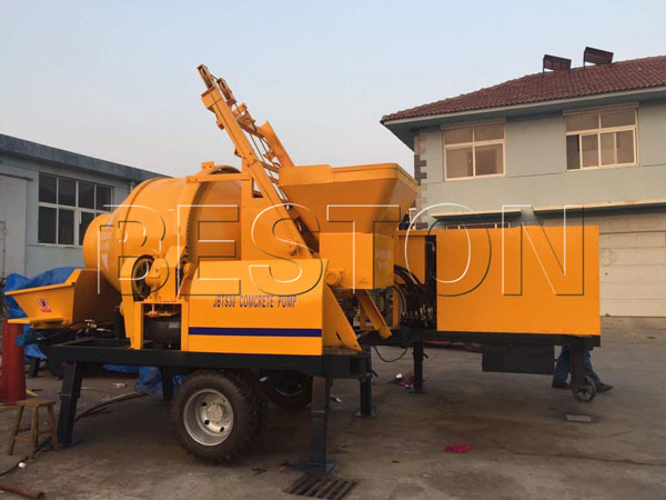 popular concrete pumping machine with mixer