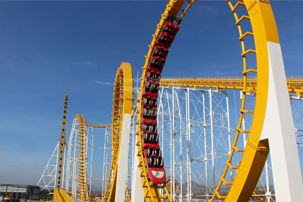 amusement park roller coaster