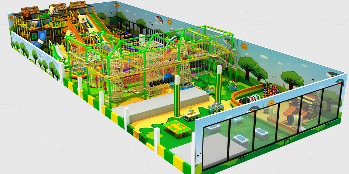 Forest theme indoor jungle gym for sale