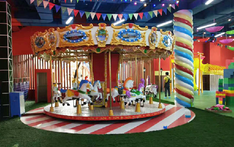Indoor carousel ride for theme park 